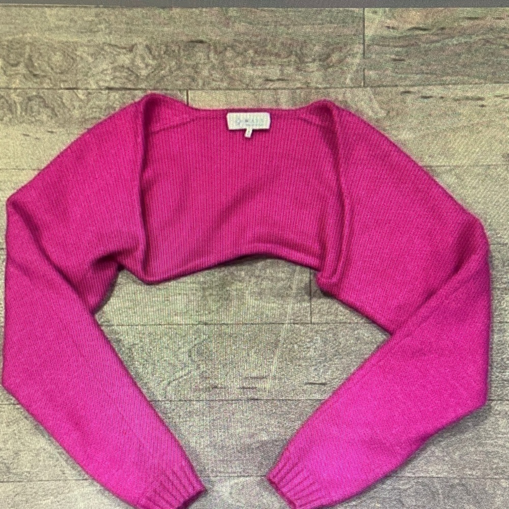 Wayf Vibrant Pink Shrug Sweater
